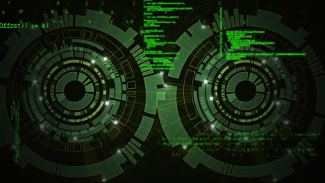 animation of data processing over scopes scanning
