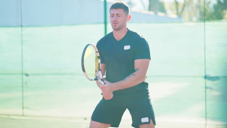 man playing tennis