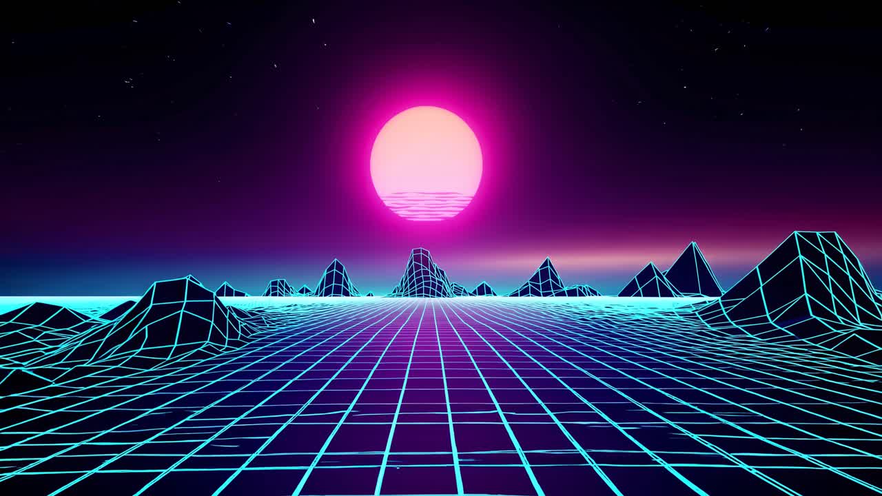 Retro Cyberpunk Landscape