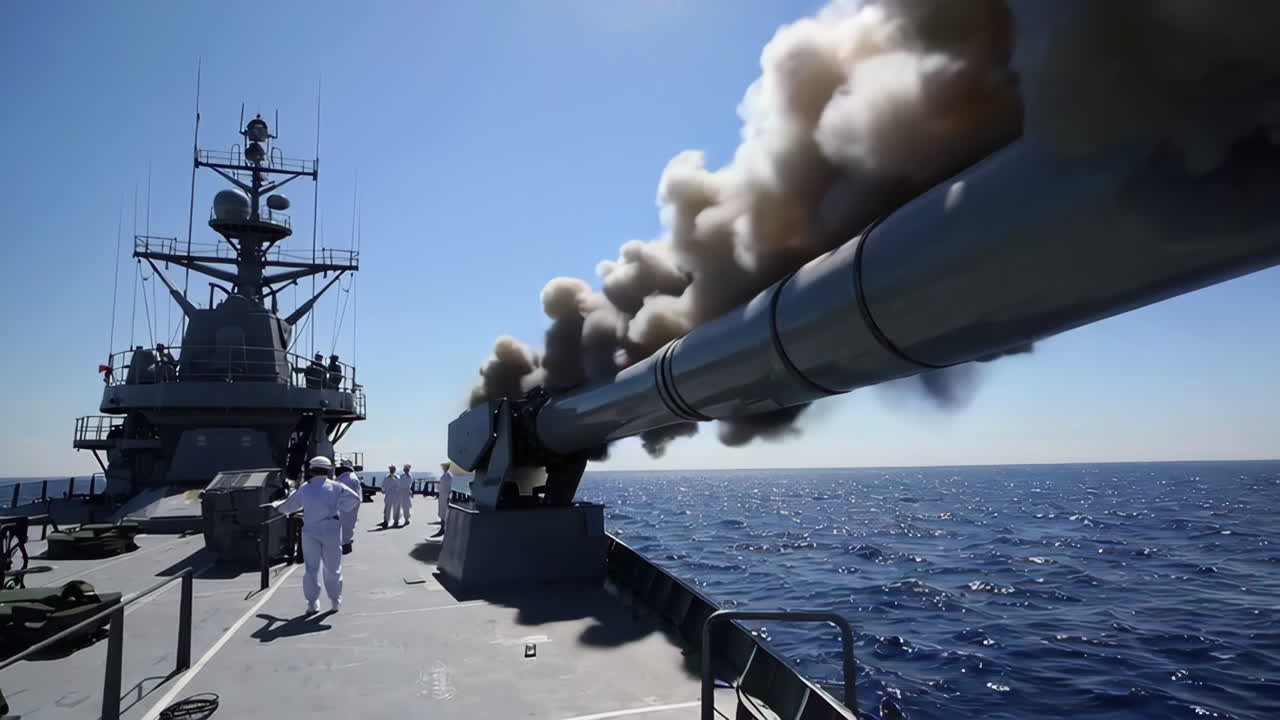 Naval Gun Firing Exercise