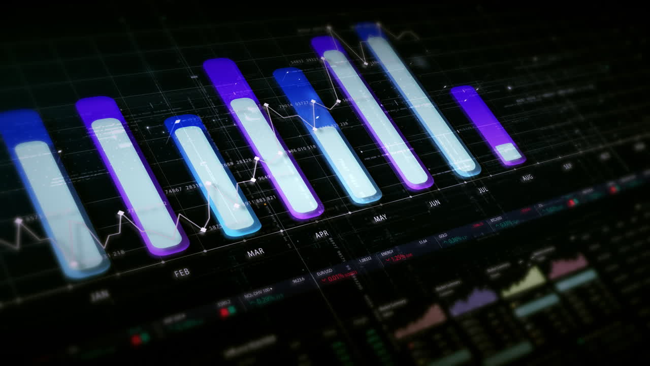 비즈니스 인포 그래픽을위한 동적 데이터 시각, 애니메이션 차트 및 비즈니스 회의 모을위한 데이터 기반 통찰력