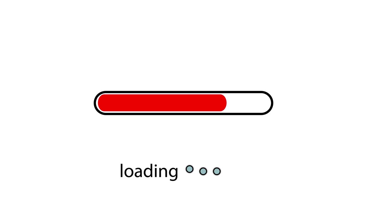 로딩 바, 다운로드 기다리고, 4k 비디오 일러스트레이션