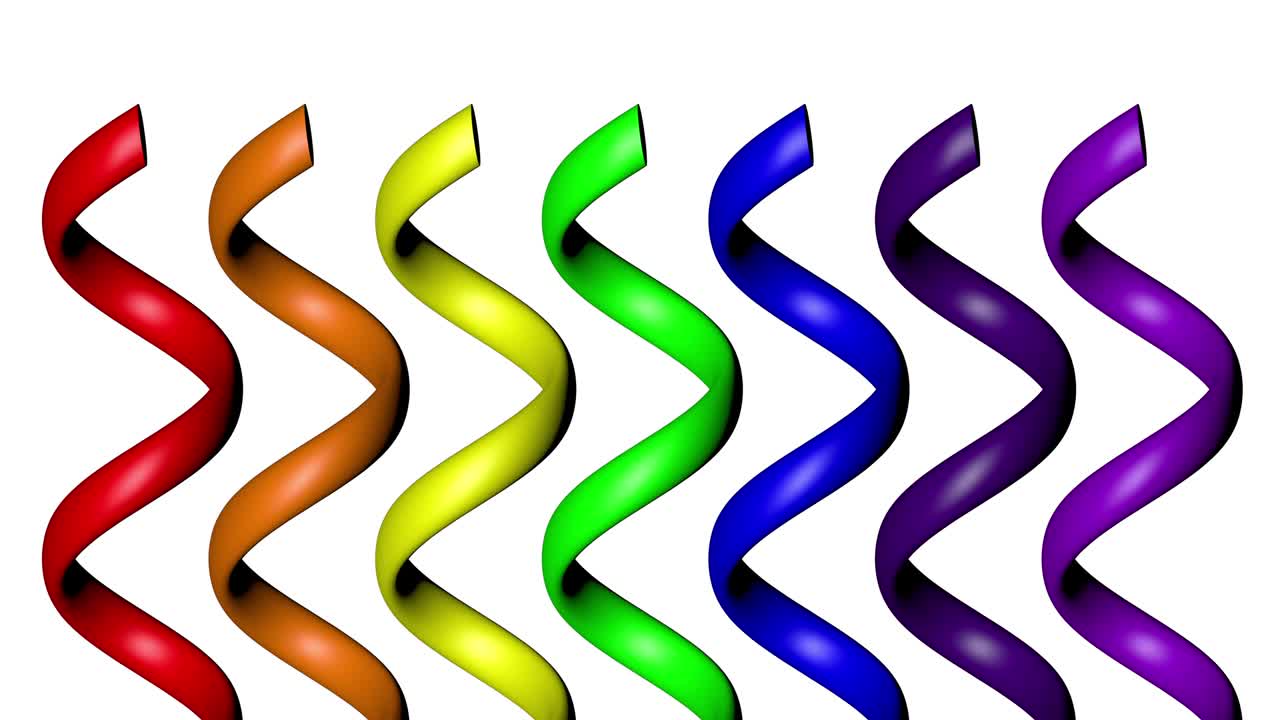 formas abstractas con colores del arco iris