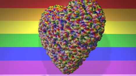 love heart gay pride lgbt mardi gras graphic title 3d render