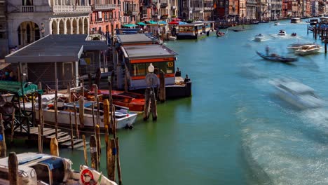 Gran-Canal-De-Venecia,-Italia-Video-De-Lapso-De-Tiempo