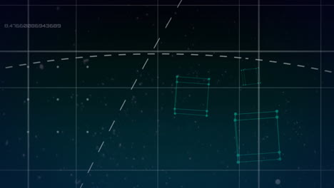 animación de la red de conexiones y procesamiento de datos