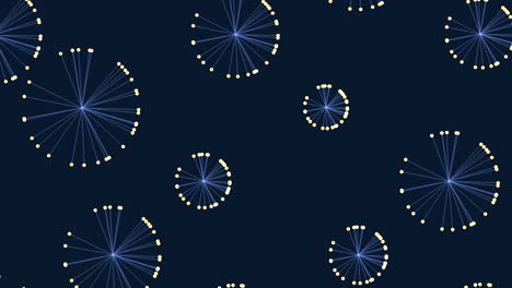 Radiant blue circle pattern on dark background