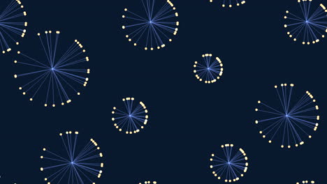 radiant blue circle pattern on dark background