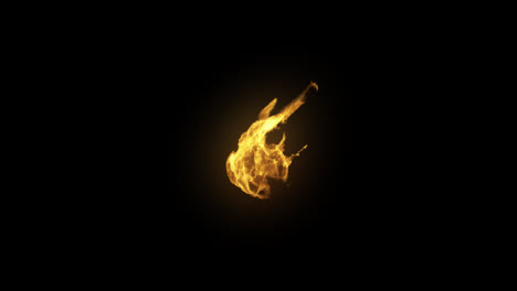 fire flames effect on black background