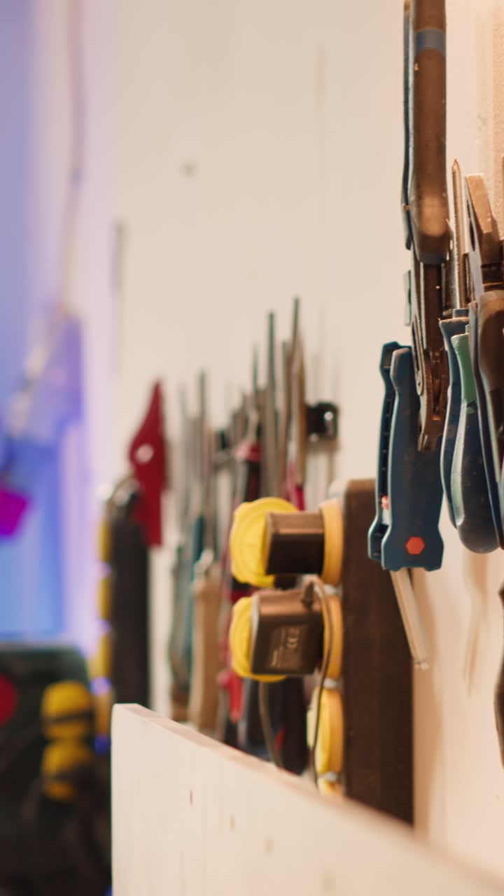 Various Hand Tools and Power Sander in a Workshop