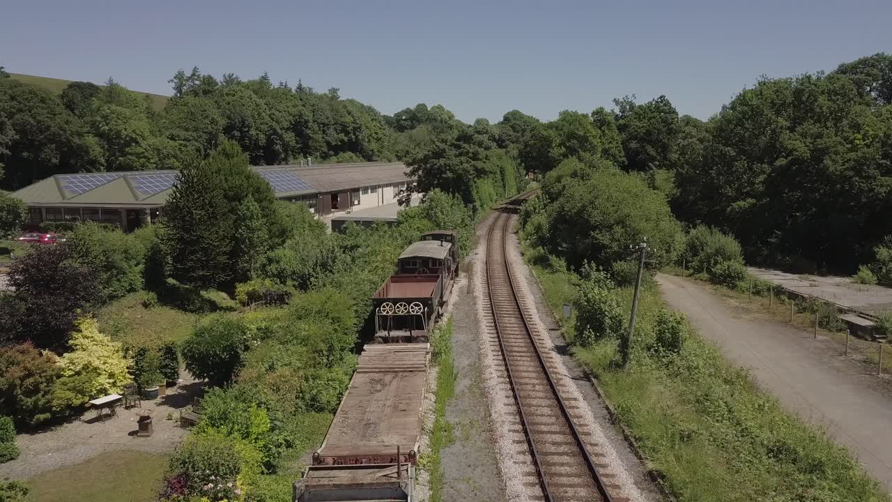 Steam train railway siding near Newton Abbot