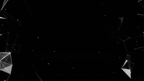 Animation-of-shapes-and-stars-on-black-background