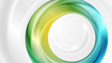 yellow blue glossy circles abstract tech corporate motion background