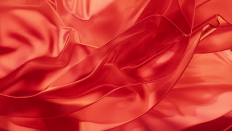 fondo de tela de varias capas rojo transparente, renderización en 3d.