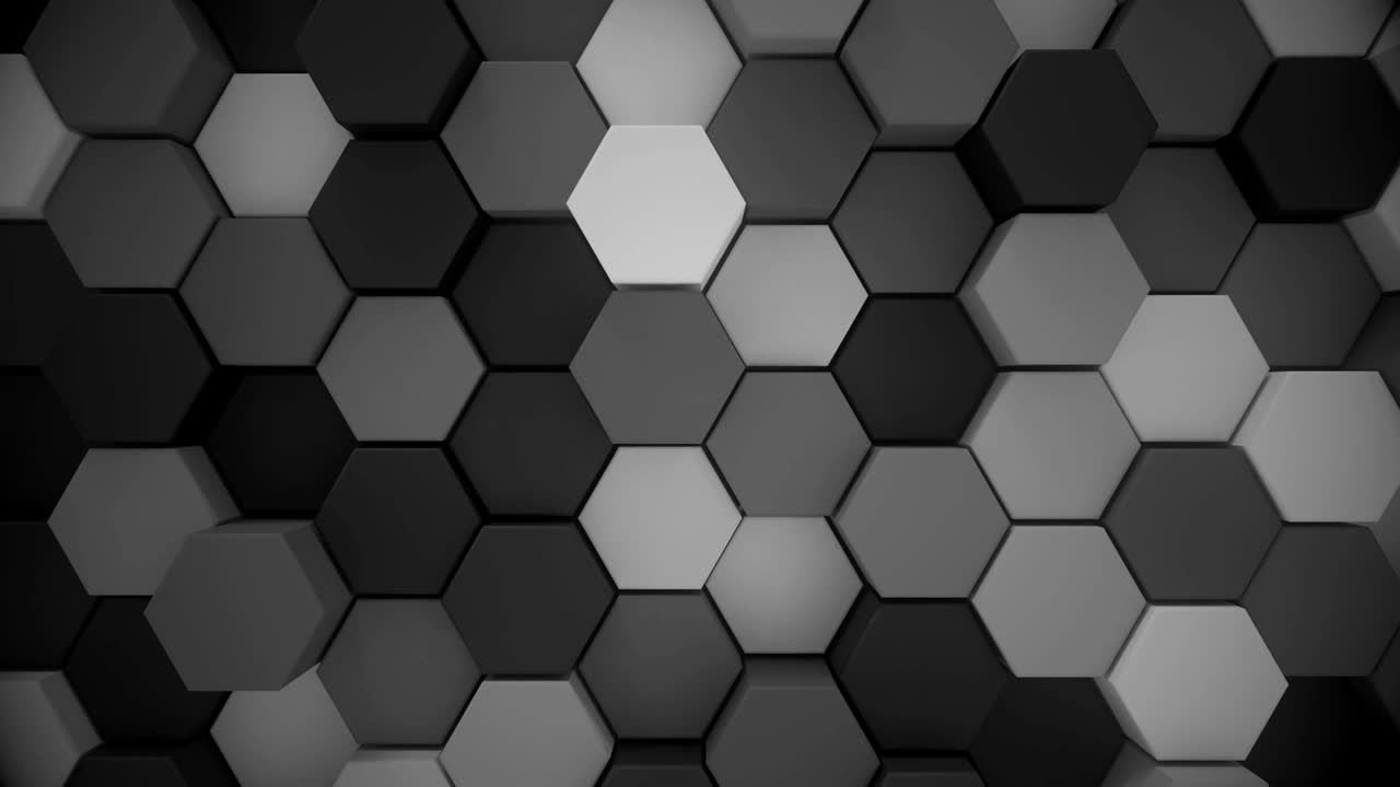 4k abstract tech grilla de panal de miel. animación en 3d.
