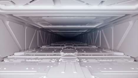 futuristic white tunnel