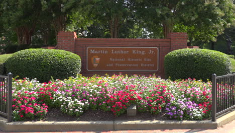 the martin luther king national historic site sign 1