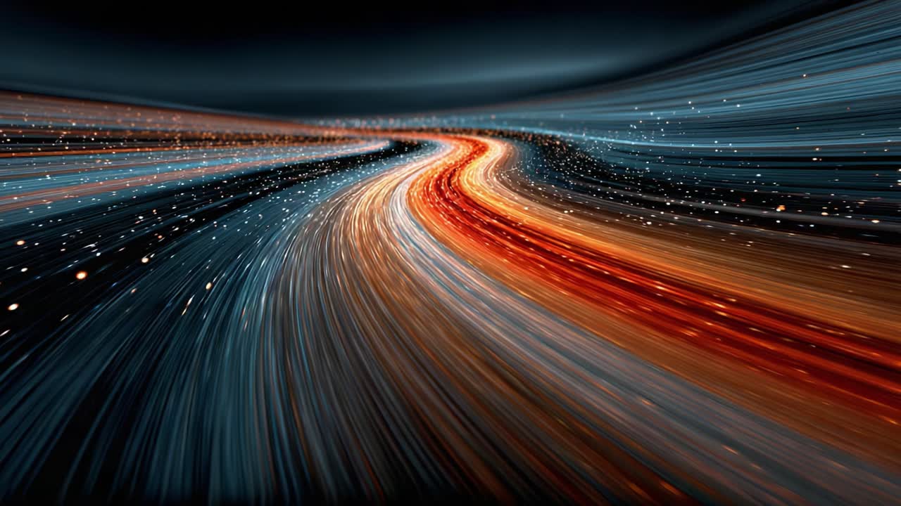 A Dynamic Journey Through Vibrant Light Trails and Whirling Colors Captured in Motion, Creating a Stunning Visualization of Speed and Energy