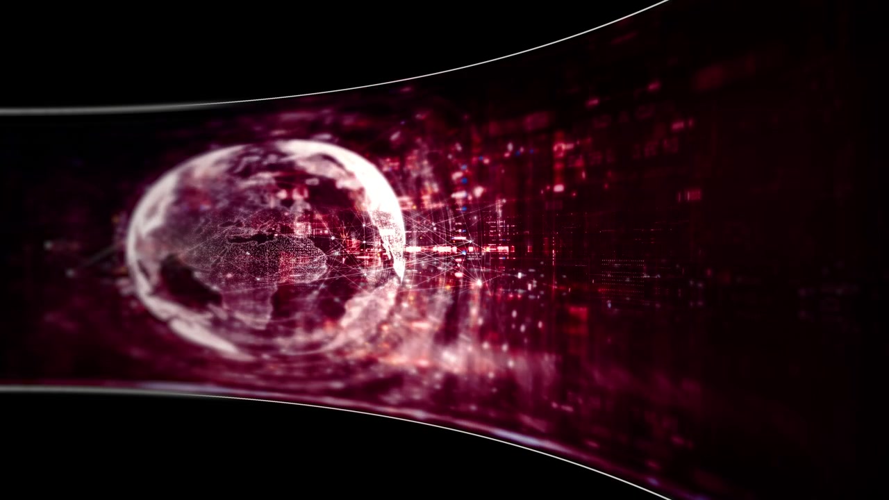 Movimento astratto di particelle con colori vivaci, particelle digitali in movimento, VR, fantascienza futuristica, innovazione tecnologica e sfondo immersivo di cyberspazio