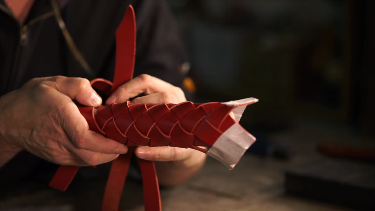 Leather Braiding Process