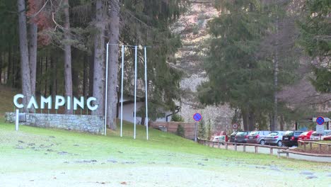 a generic campground with a sign that says camping