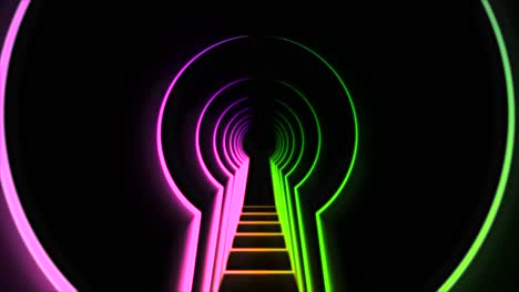 neon keyhole tunnel