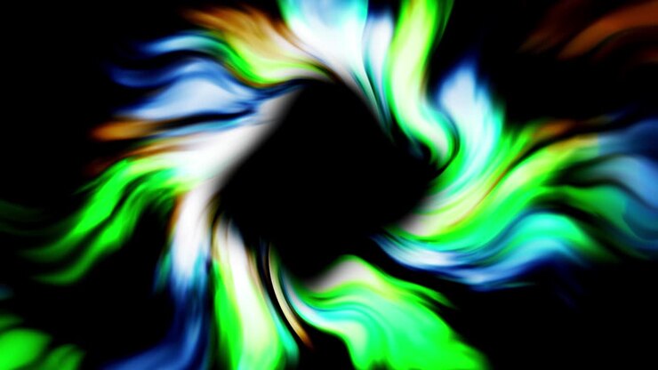 Motion graphics de animação de material em loop de cores de buraco de dobra