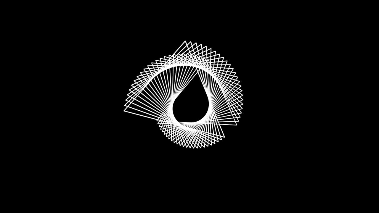 líneas en espiral curvas de colores brillantes que giran ilusión óptica fondo animado, blanco y negro. bucle sin costuras bucle animado sin costuras fondo de movimiento abstracto