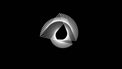 líneas en espiral curvas de colores brillantes que giran ilusión óptica fondo animado, blanco y negro. bucle sin costuras bucle animado sin costuras fondo de movimiento abstracto
