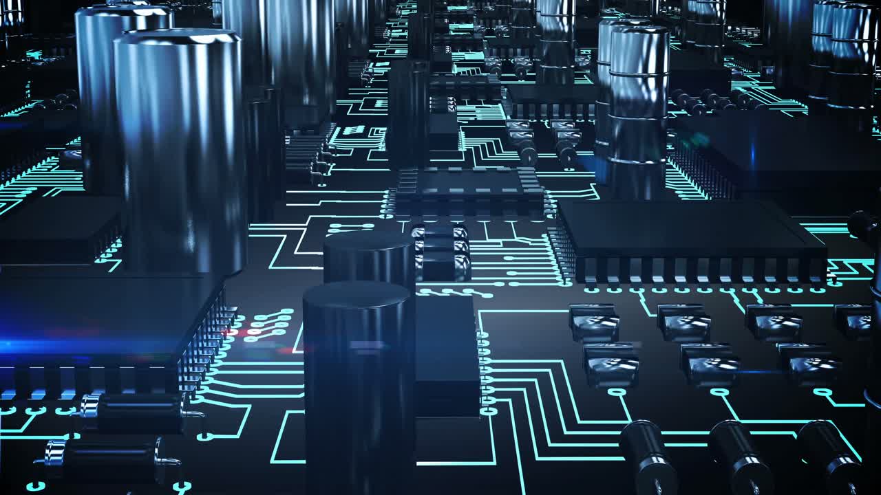 Close-up of electronic circuit board