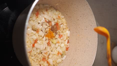 cooking indian dish