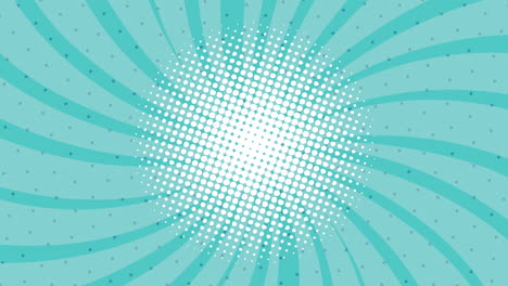 teal pop art background with halftone circle