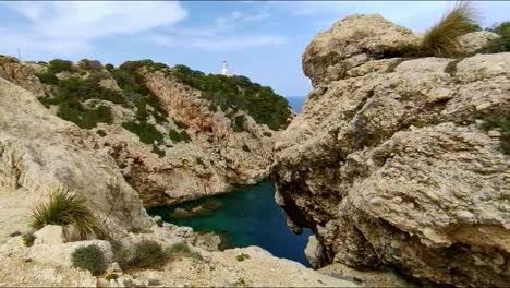 steep coast in mallorca in good weather