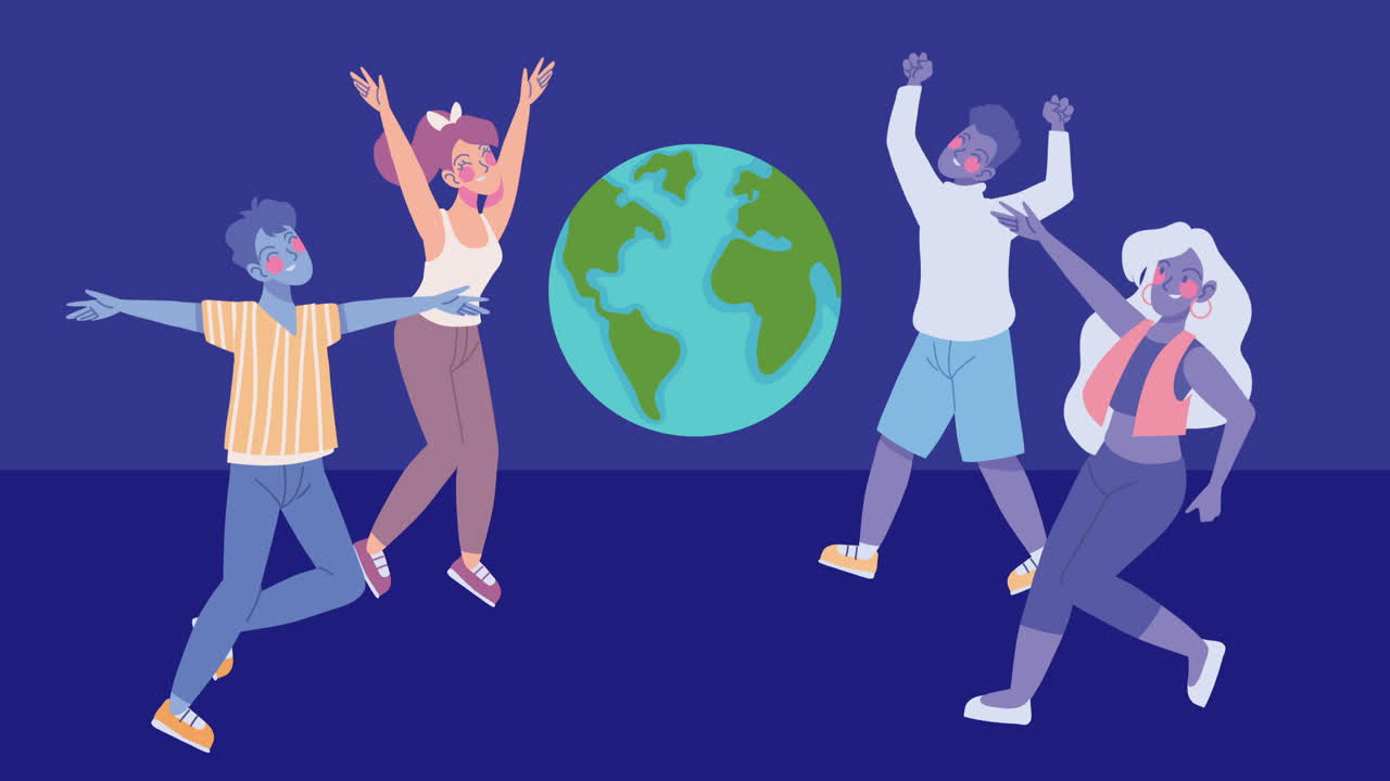 gente celebrando el día de la tierra