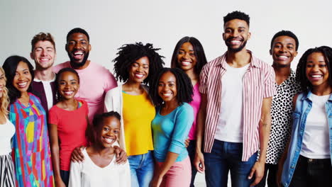 diverse group of people smiling and laughing together