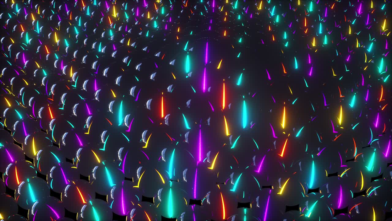 Sfere futuristiche con neon