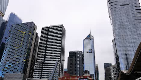 panoramic view of melbourne's modern skyscrapers