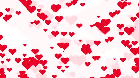 abstract background of red hearts