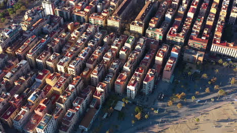 barceloneta ciudad vella distrito de barcelona cataluña españa vista aérea playa