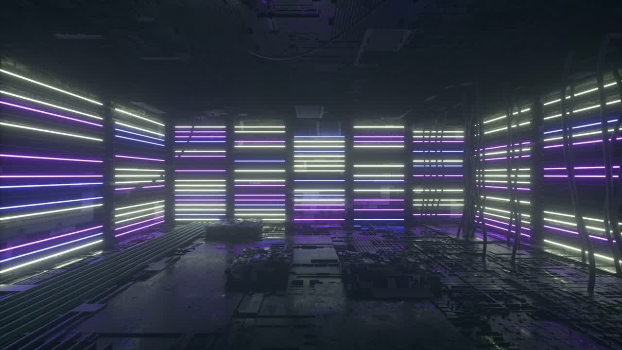 네온 사이버 크 인테리어