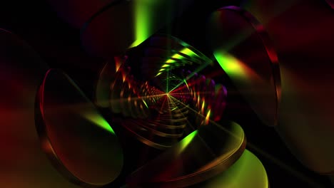 túnel geométrico abstracto y colorido