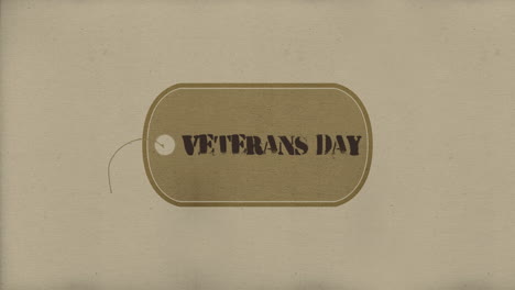 día de los veteranos en insignia militar