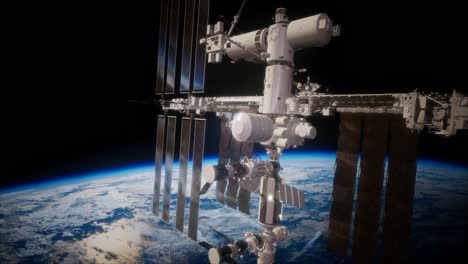 International-Space-Station-in-outer-space-over-the-planet-Earth