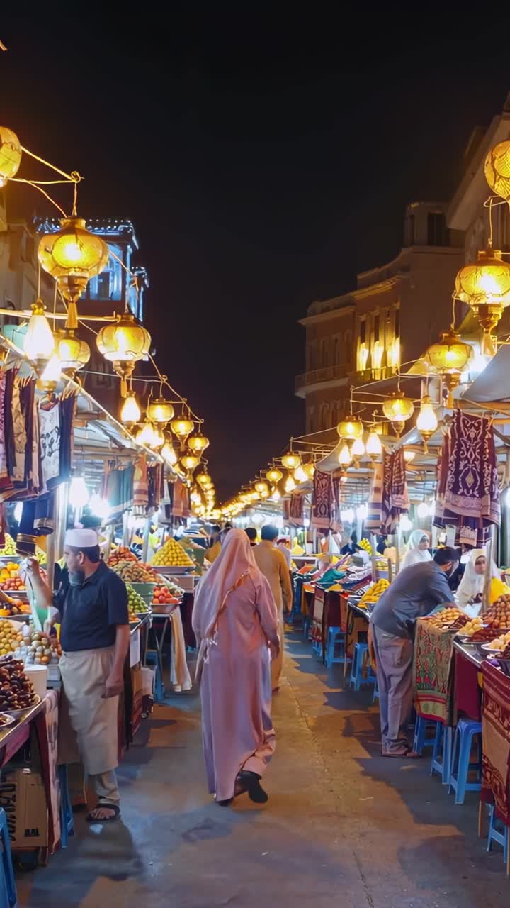 Night Market in a Middle Eastern City