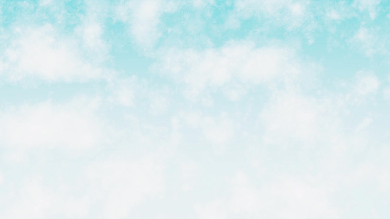 Seamless loop cloud moving on blue sky background. Beautiful view of a blue sky.
