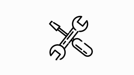 construction line icon of for modern concepts, web and apps on white background. motion graphic.