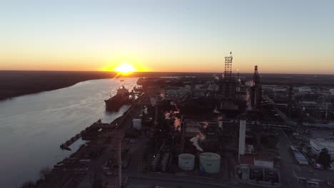 aerial view power plant block