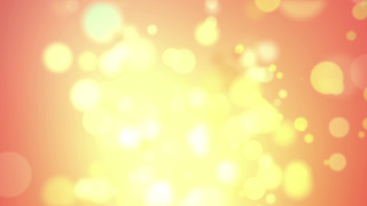 움직이는 입자의 오렌지색 루프