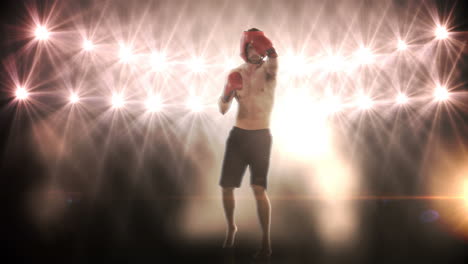 Young-man-practising-boxing-