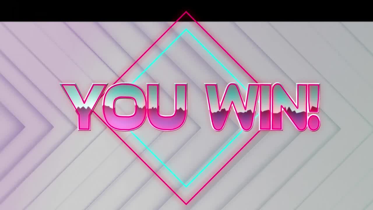 ⁇ 색 기하학적 배경 위에 텍스트를 이기는 애니메이션